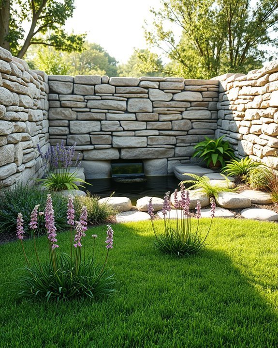 charming stone wall design