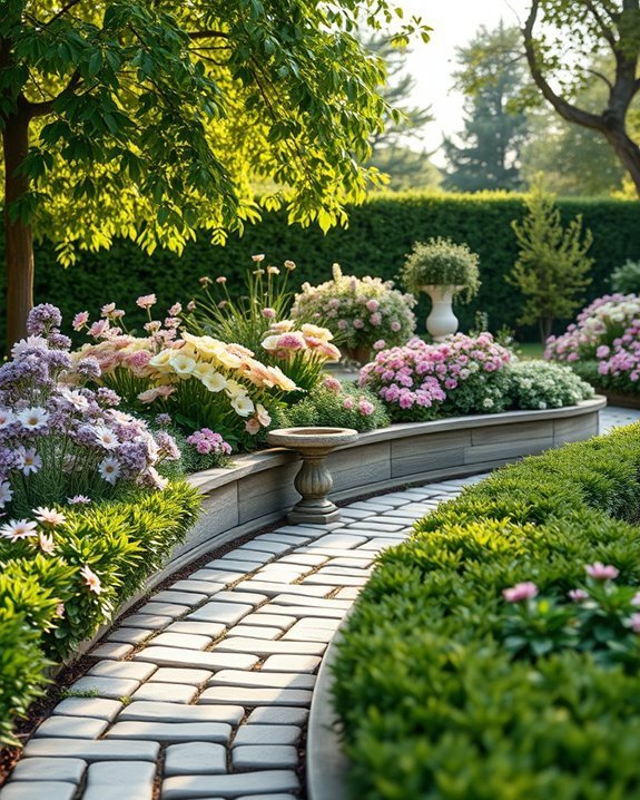 charming structured garden borders
