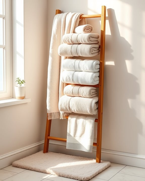 charming towel display nook