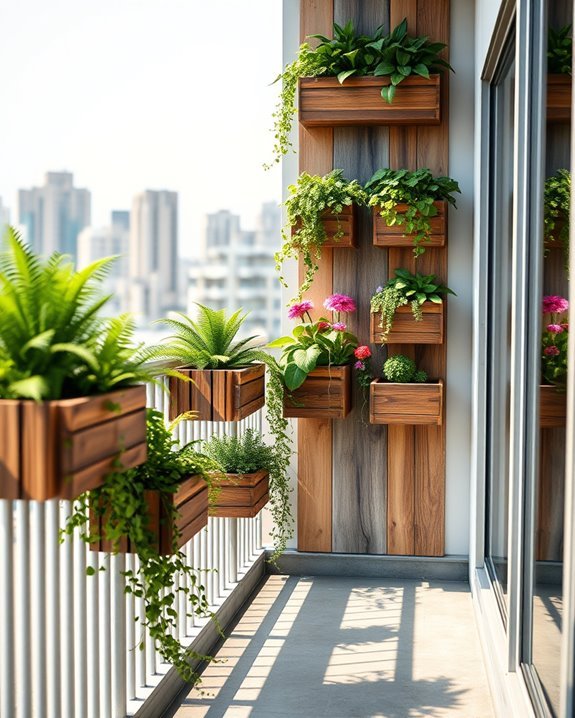charming vertical garden boxes