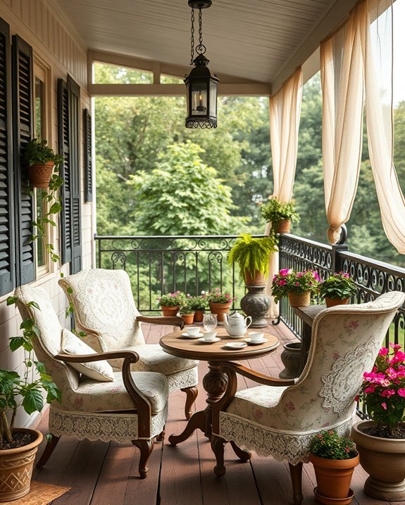 charming vintage balcony decor