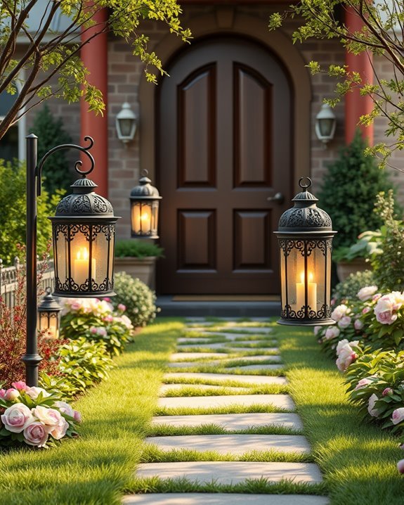 charming vintage lantern placement