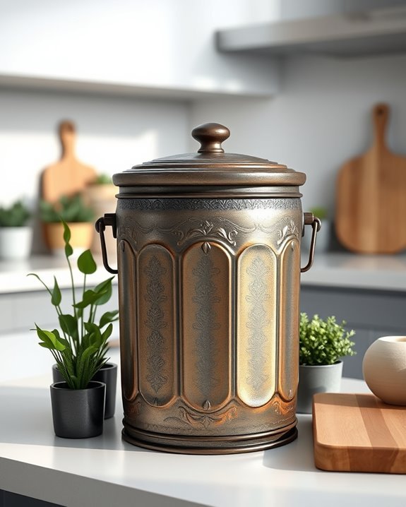 charming vintage metal bins