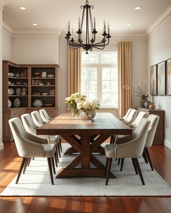 charming vintage modern dining blend