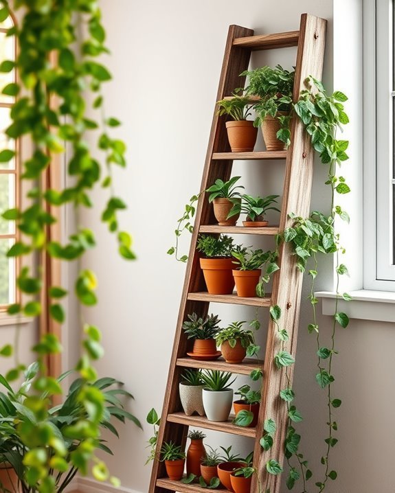 charming vintage plant display