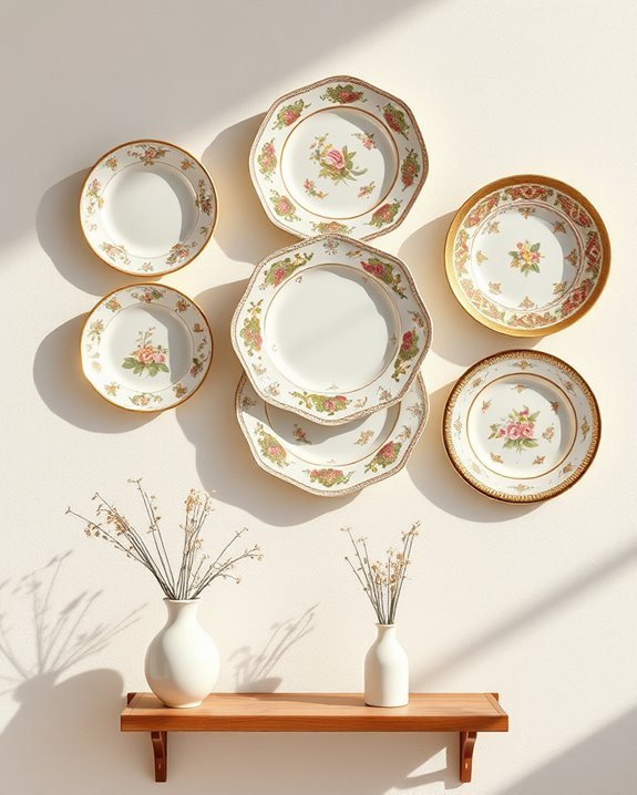 charming vintage plate displays