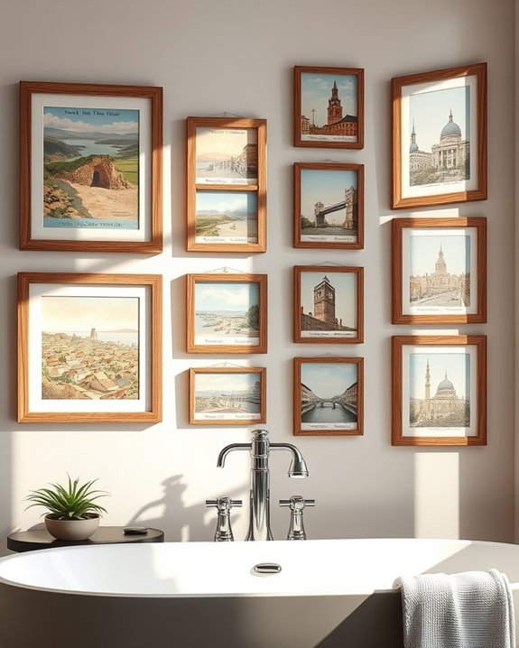 charming vintage postcard display