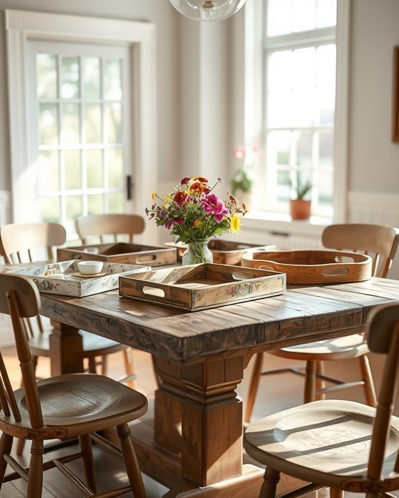 charming vintage serving trays