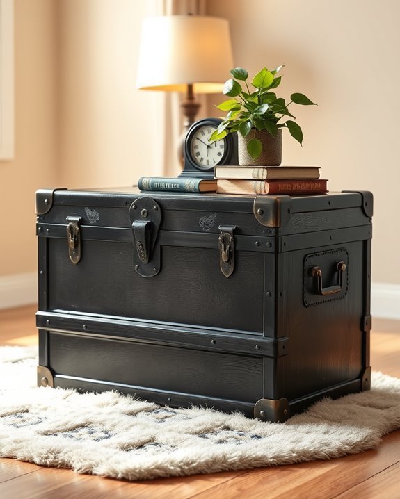 charming vintage trunk storage