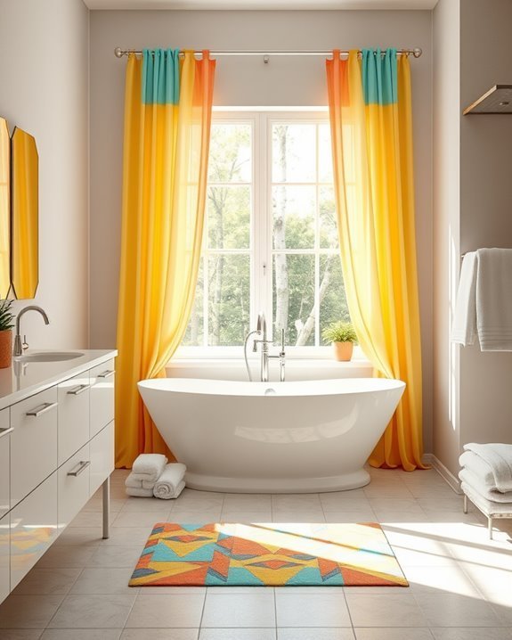 cheerful and vibrant window treatments
