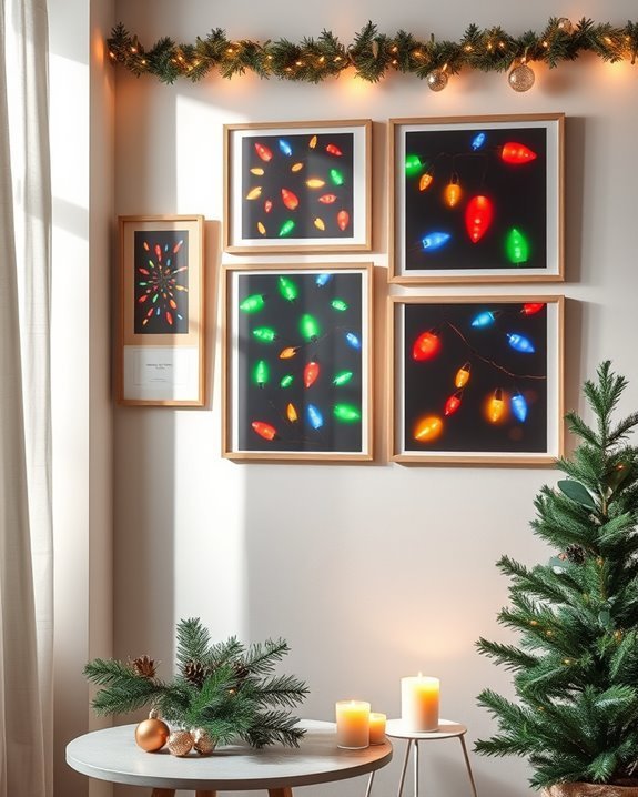 cheerful christmas lights art
