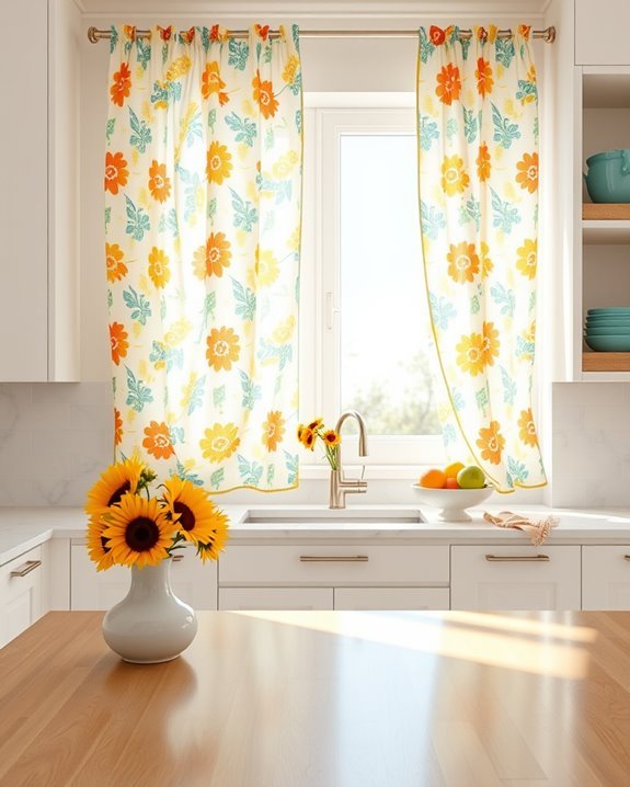 cheerful fabric window treatments