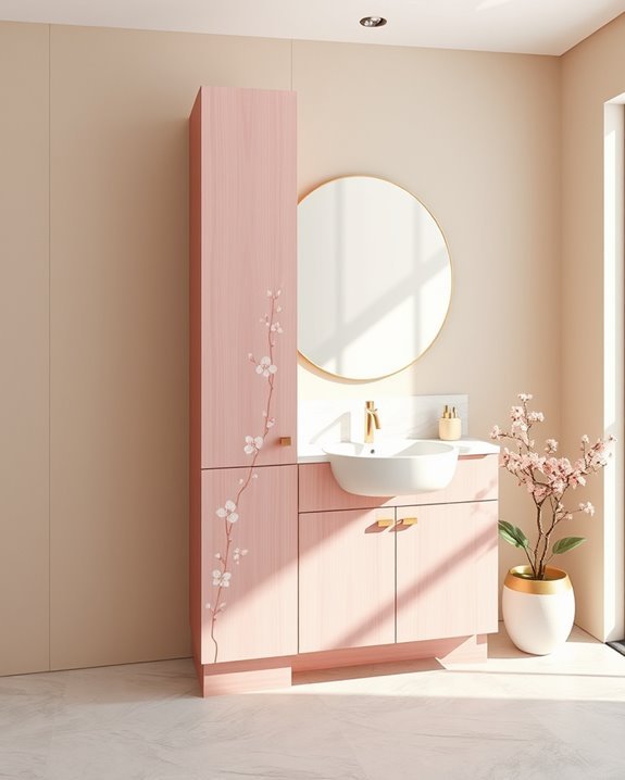cherry blossom bathroom decor