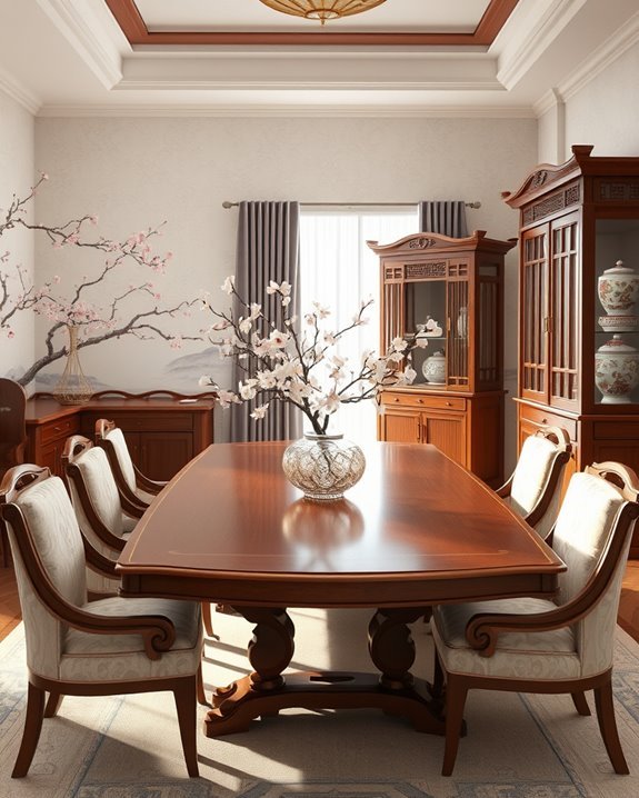 cherry blossom dining decor