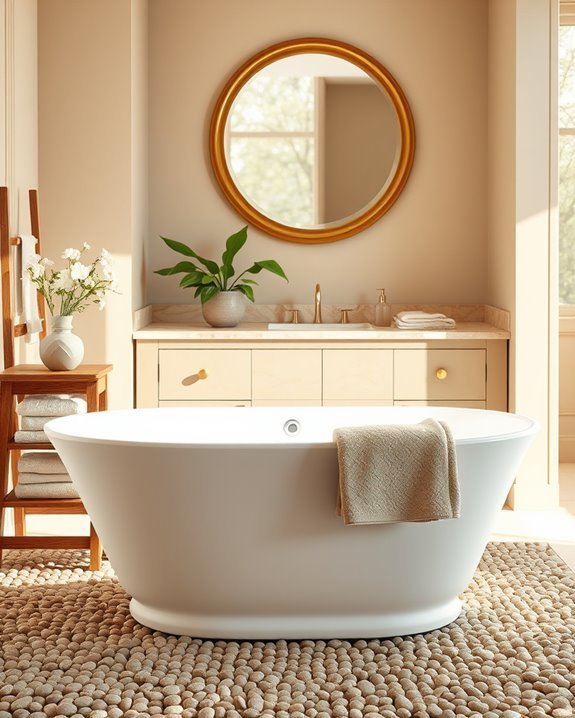 chic beige bathroom transformation