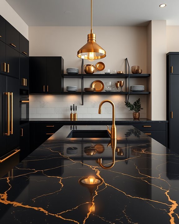 chic black and gold elegance