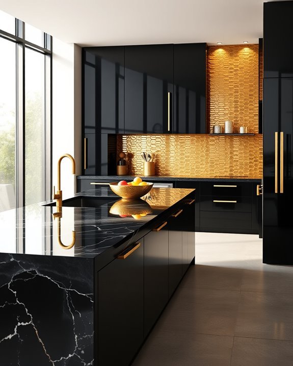 chic black and gold elegance