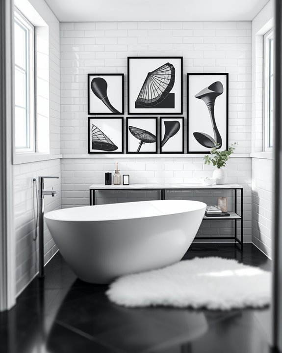 chic black framed artwork