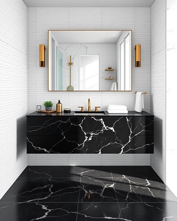 chic black marble elegance