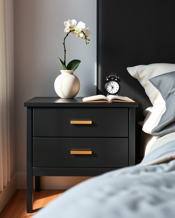 chic black nightstand styles
