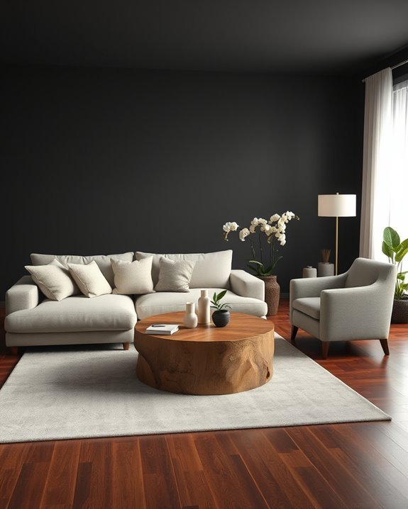 chic charcoal wall elegance