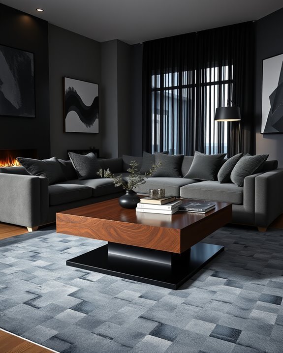 chic dark coffee table elegance