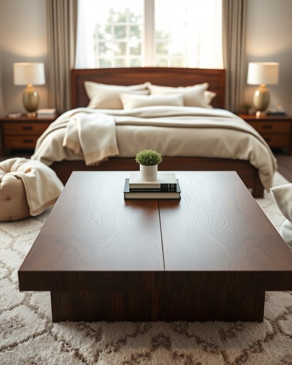 chic dark wood centerpiece