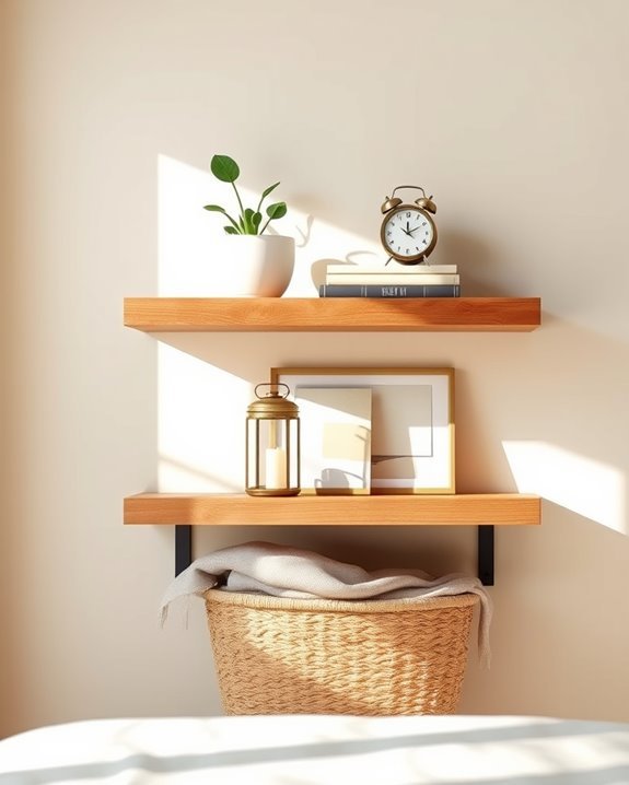 chic floating shelf makeover