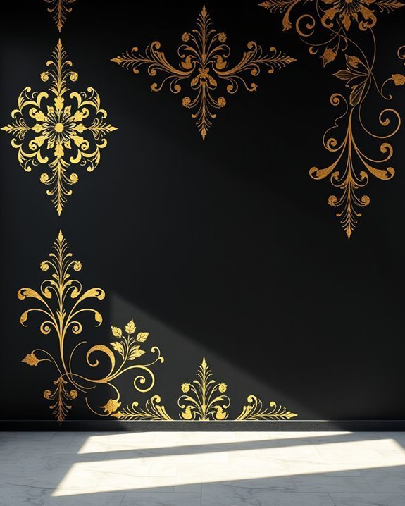 chic gold foil wall decals