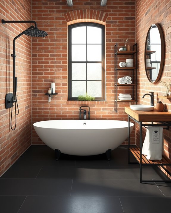 chic industrial bathroom design