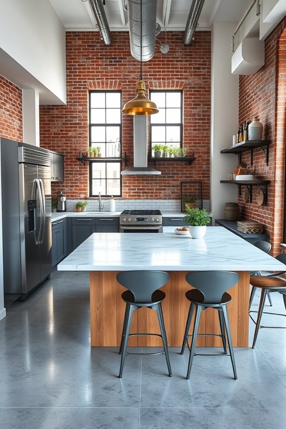 chic industrial kitchen design