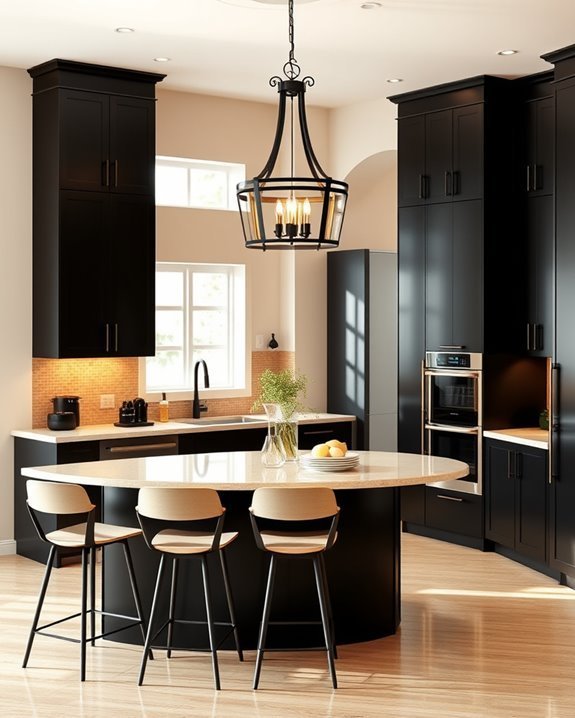 chic kitchen lighting elegance