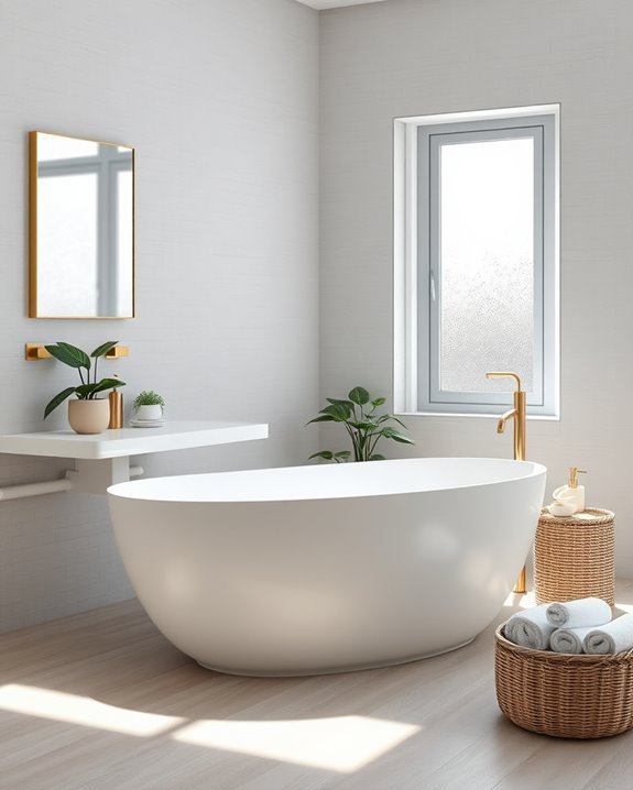 chic light gray bathroom design
