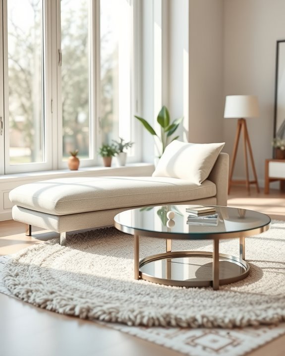 chic lounge with coffee table