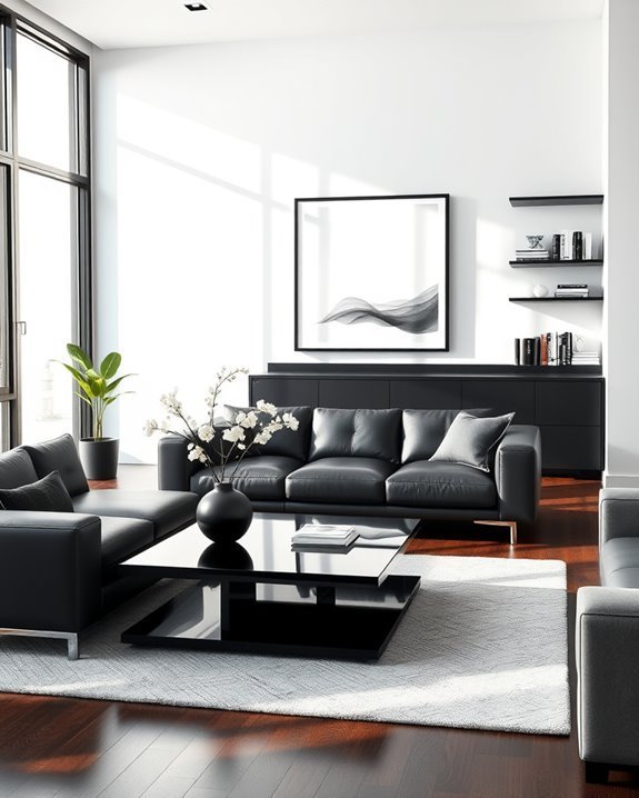 chic minimalist black decor