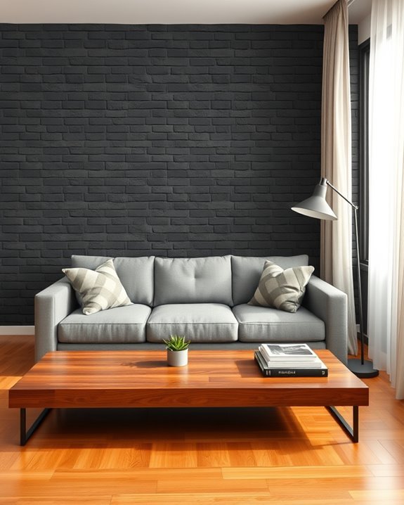 chic modern black bricks