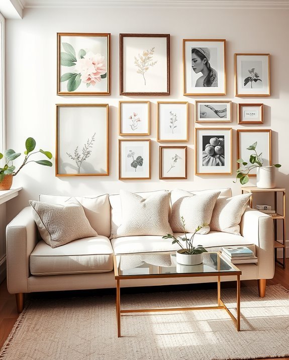 chic personalized gallery wall