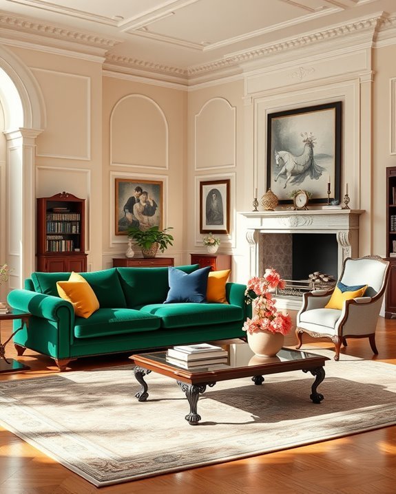 chic vibrant color accents