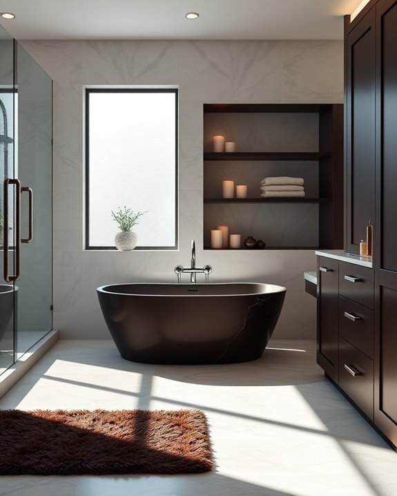 chocolate brown bath accents
