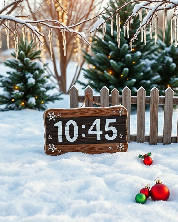 christmas countdown sign installation