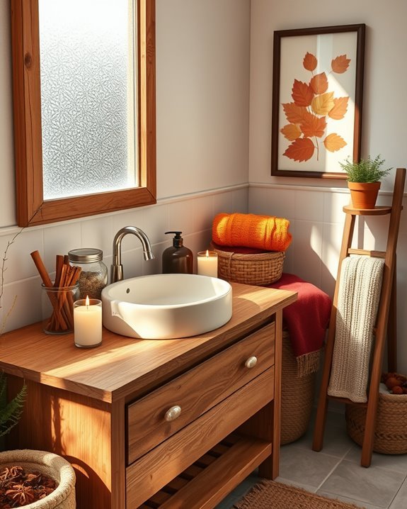 cinnamon spice bathroom decor