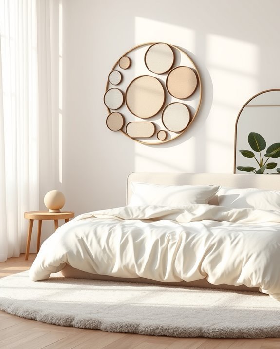 circular artwork for bedrooms