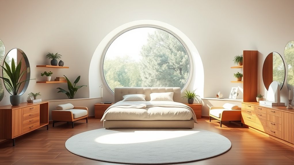circular bedroom space solutions