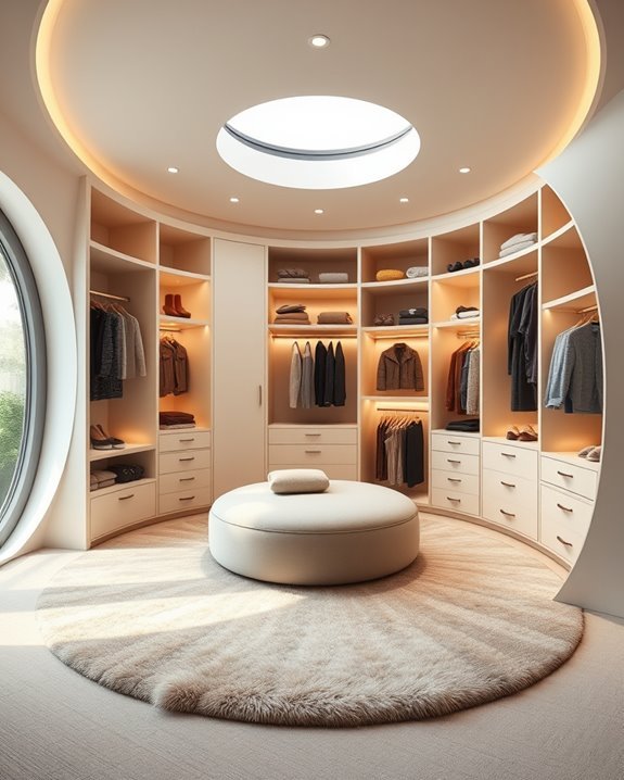 circular closet storage solutions