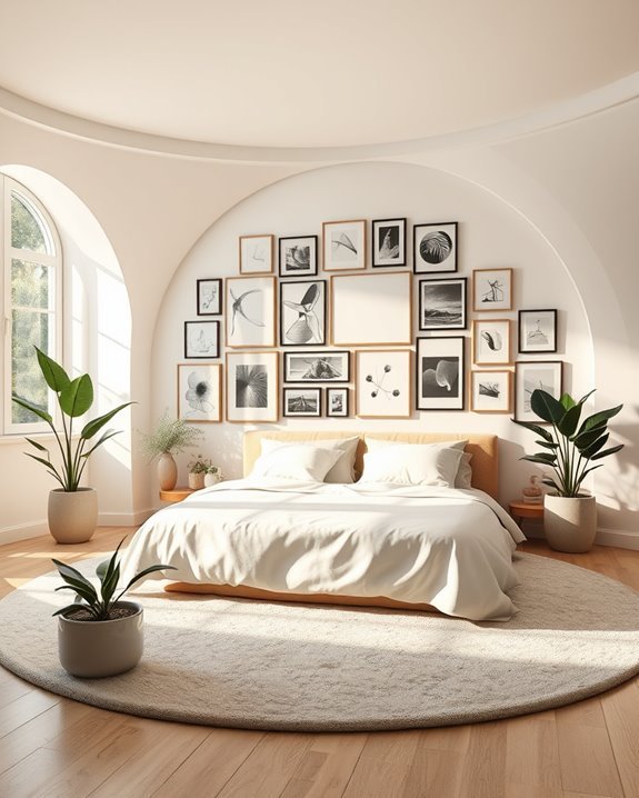 circular gallery wall design