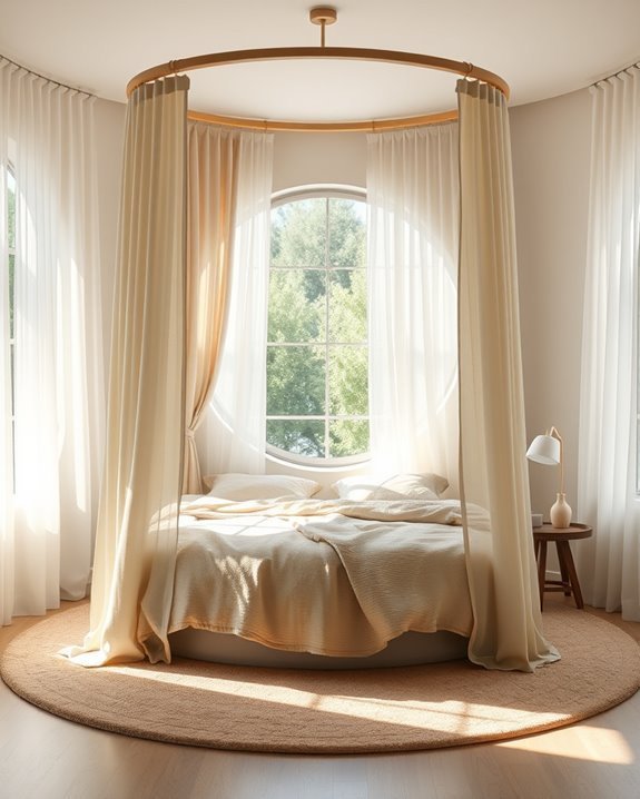 circular patterned light filtering curtains