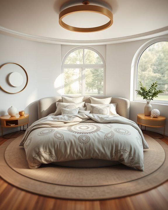 circular patterns enhance decor