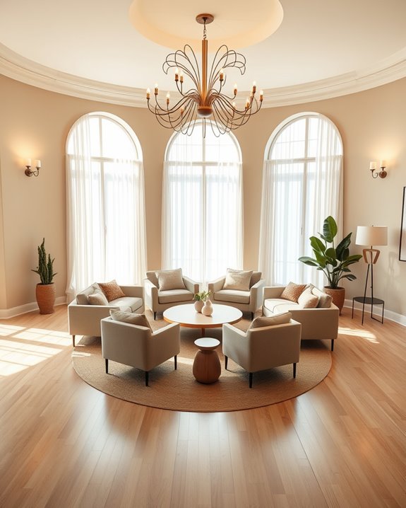 circular space lighting solutions