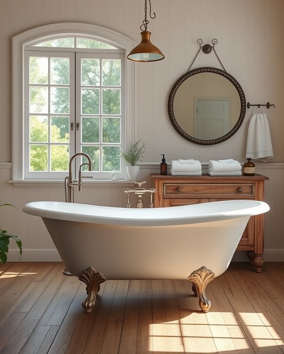 clawfoot tub focal point