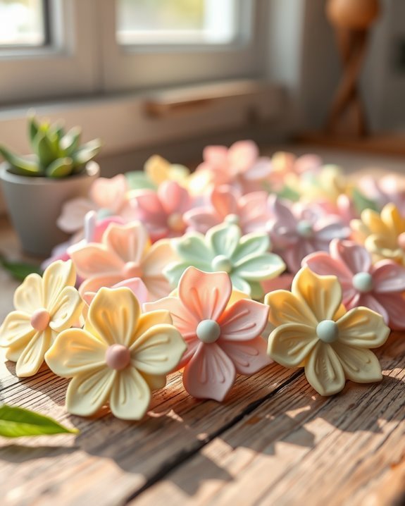 clay flower suncatchers brighten windows